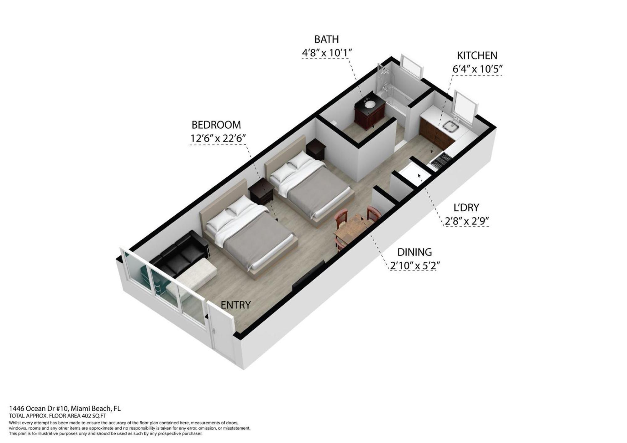 Deco Beachside Apt, W/2 Queen Beds, Washer/Dryer ไมอามีบีช ภายนอก รูปภาพ